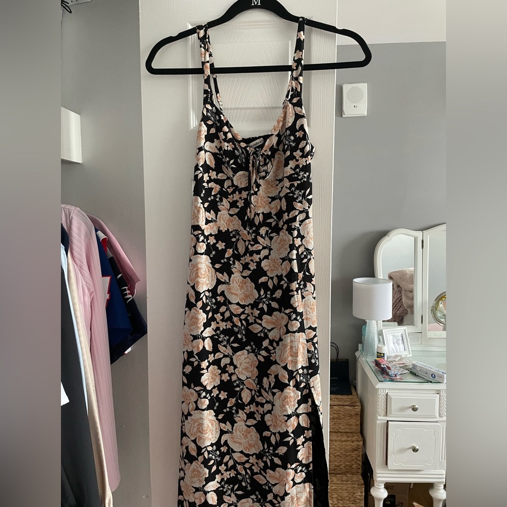 Abercrombie and Fitch floral slit midi dress